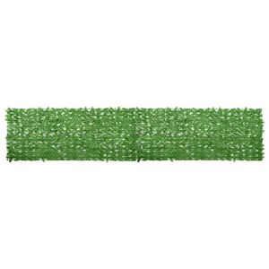 vidaXL Balcony Screen Green Polyethylene 19.7 x 3.9 ft Decorative Inlays
