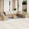 vidaXL Garden Sofa Set Beige, Cream White