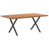 vidaXL Dining Table Light Brown, Anthracite