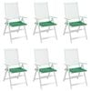 vidaXL Chair Cushion Set of 6 Green Oxford fabric (100% polyester)
