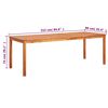 vidaXL Dining Table Natural Solid Acacia wood Large Durable