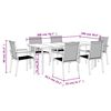 vidaXL 7 Piece Patio Dining Set Black Textilene and Steel