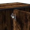 vidaXL Bathroom Sink Cabinet Smoked Oak Engineered wood, metal Medium