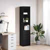 vidaXL Highboard Black Oak Engineered wood Highboard Rectangular