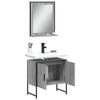 vidaXL Bathroom Cabinet Set Grey Sonoma