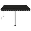 vidaXL Freestanding Manual Retractable Awning 118.1"x98.4" Anthracite