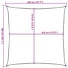 vidaXL Sun Shade Sail Sand 11.8x11.8' 100% Polyester Oxford