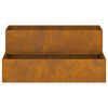 vidaXL Garden Planter Rusty 39.37 x 23.62 x 17.72 in Weathering Steel