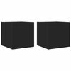 vidaXL TV Cabinet Set of 2 Black Engineered wood Small TV Cabinet