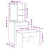 vidaXL Dressing Table Set Old Wood Engineered wood Medium
