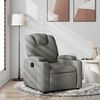 vidaXL Recliner Chair Dark Grey 100% Polyester, Metal, Plywood