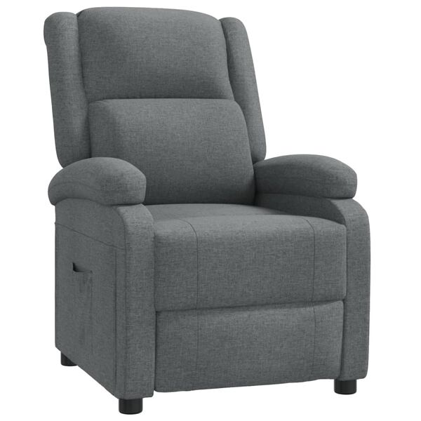 vidaXL Recliner Dark Gray Fabric