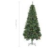 vidaXL Christmas Tree Green with brown pine cones PVC and Iron 7 ft tall