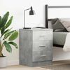 vidaXL Bedside Cabinet Concrete grey Engineered wood Small