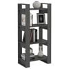 vidaXL Book Cabinet Grey Solid pine wood 23.6x13.8x49.2 in Book Cabinet