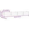 vidaXL Planter Anthracite 480 x 50 x 45 cm Galvanised Steel