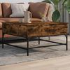 vidaXL Coffee Table Smoked Oak Engineered Wood and Metal Medium