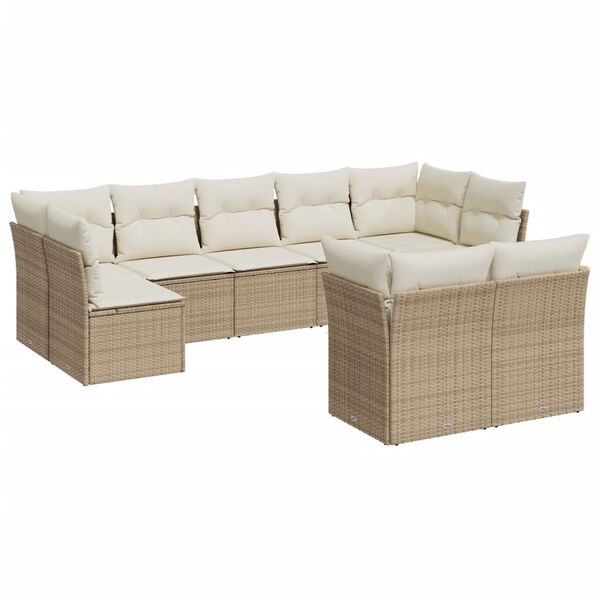 vidaXL Garden Sofa Set Beige
