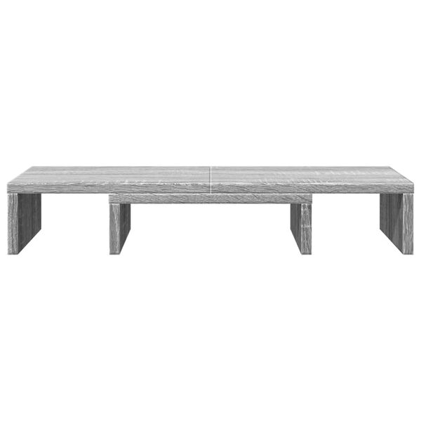 vidaXL Monitor Stand Adjustable Grey Sonoma 23.6x9.4x4.1" Engineered Wood