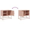 vidaXL TV Cabinet Pink Steel Standard TV Cabinet Rectangular