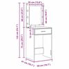 vidaXL Dressing Table 3 pcs Gray 40 x 41 x 135 cm Engineered wood