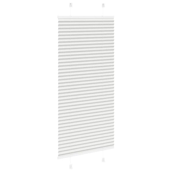 vidaXL Pleated Blind Light grey 100% Polyester 23.6x39.4 in