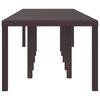vidaXL Garden Dining Table Brown 137.80 x 39.37 x 28.74 in Poly Rattan