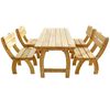 vidaXL Garden Furniture Set Natural Wood Pinewood Medium Durable