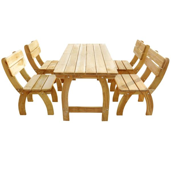 vidaXL Garden Furniture Set Natural Wood Pinewood Medium Durable