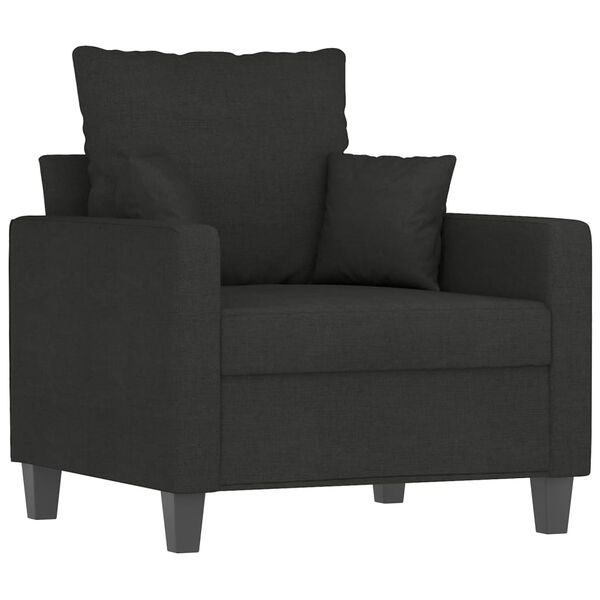 vidaXL Sofa Chair Black Polyester, Metal, Textilene Single Sofa Chair