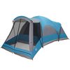 vidaXL Family Tent Tunnel 8-Person Blue Waterproof