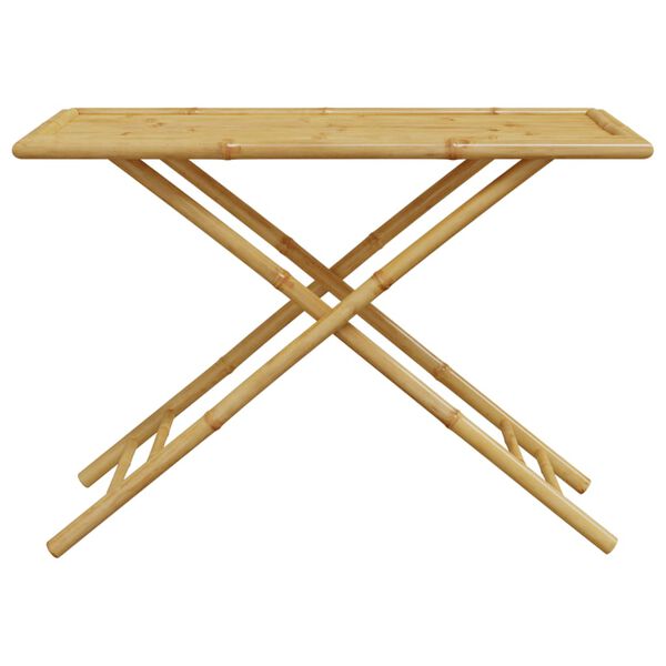 vidaXL Garden Table Natural Bamboo 43.3 in x 21.7 in x 29.5 in Foldable