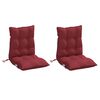 vidaXL Lowback Chair Cushion Set of 2 Wine Red