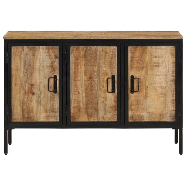 vidaXL Sideboard 41.3"x13.8"x27.6" Solid Rough Wood Mango