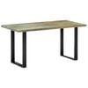 vidaXL Dining Table Multicolor Solid reclaimed wood, powder-coated steel