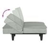 vidaXL Sofa Bed Light Grey Velvet (100% polyester), plywood
