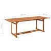 vidaXL Dining Table Natural Wood Solid acacia wood with an oil finish