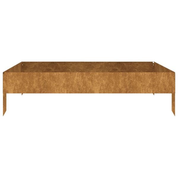 vidaXL Garden Raised Bed Rusty Corten Steel 39.4 x 39.4 x 10.2 in