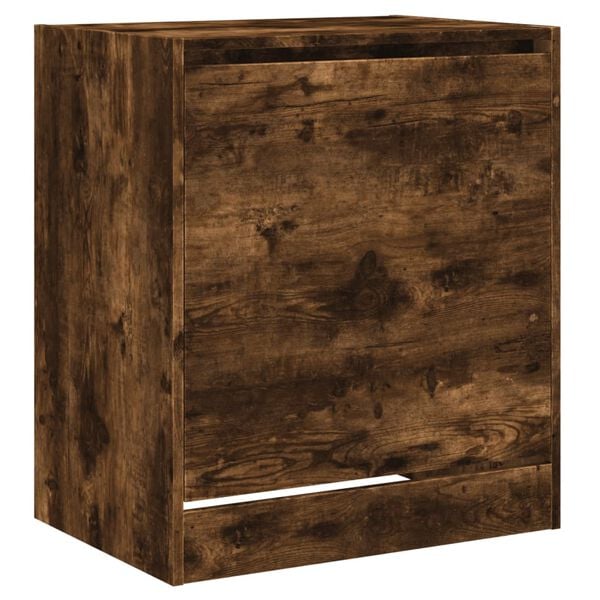 vidaXL Shoe Cabinet Smoked Oak Engineered Wood Compact Shoe Cabinet