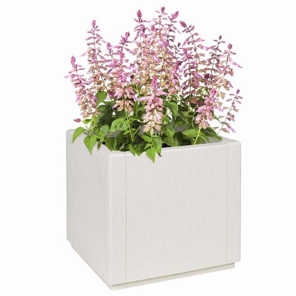 vidaXL Garden Planter White 36 x 36 x 35 cm Polypropylene