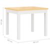 vidaXL Kids Table and Chair Set White MDF Small Rounded Corners