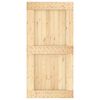 vidaXL Sliding Door with Hardware Set 39.4x82.7" Solid Wood Pine