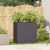 vidaXL Planter Black Cold-rolled Steel Large Planter Rectangular