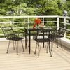 vidaXL Garden Dining Set Black Poly Rattan Standard Durable