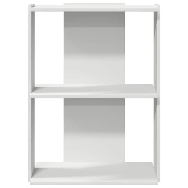 vidaXL Bookcase White Engineered Wood 23.6x11.8x31.5 in Bookcase