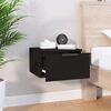 vidaXL Wall-mounted Bedside Cabinet Set of 2 Black Engineered wood