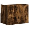 vidaXL Wall-mounted Bedside Cabinet Smoked Oak Engineered wood Compact