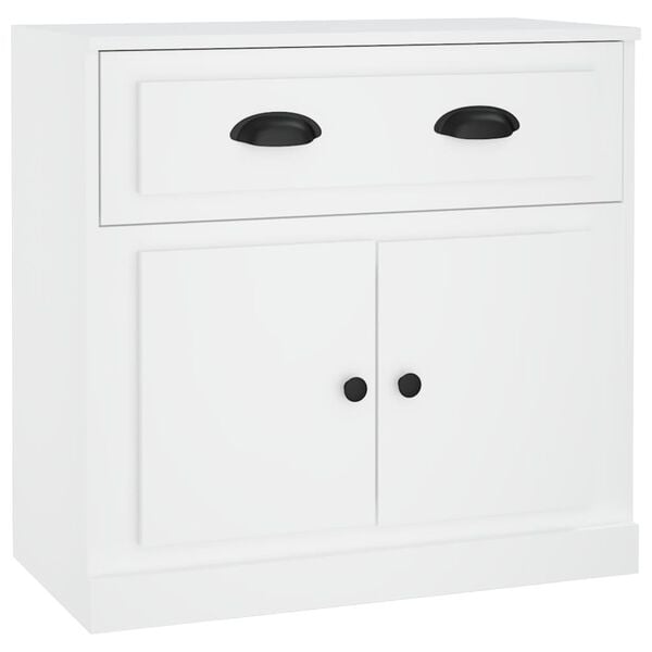 vidaXL Sideboard White Engineered wood Sideboard Rectangular Modern