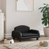 vidaXL Dog Bed Black 50x40 x 11.8 " Faux Leather