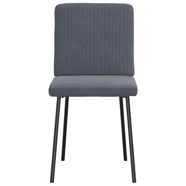 vidaXL Dining Chair Set of 4 Dark Grey